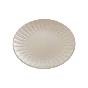 Plato Postre Ceramica Beige Ø20,5x2,5cm