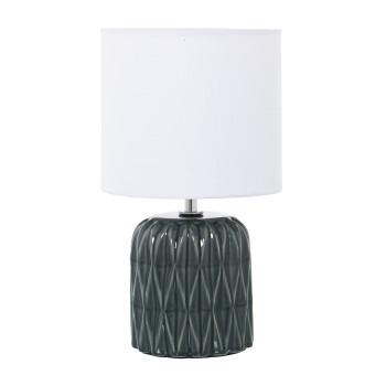 Blue Light Ceramic Table Lamp - 1xe14,max.40w- Ø17x30cm, Base: Ø11x14,5cm