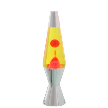 Shiny Metal Lava Lamp Liquid Pink/yellow_ø9x37cm